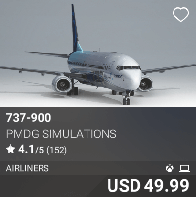737-900 by PMDG Simulations. USD 49.99