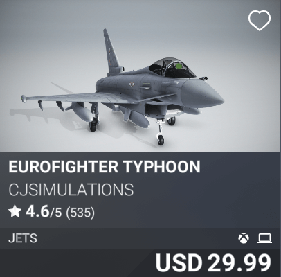 Eurofighter Typhoon by CJSimulations. USD 29.99