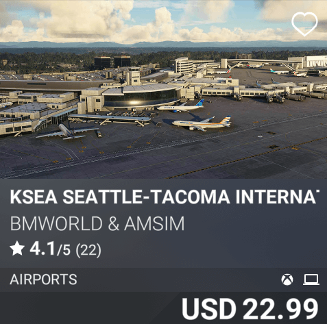 KSEA Seattle-Tacoma International Airport by BMWorld & AmSim. USD 22.99