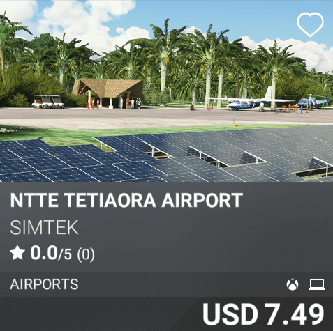 NTTE Tetiaora Airport by Simtek. USD 7.49