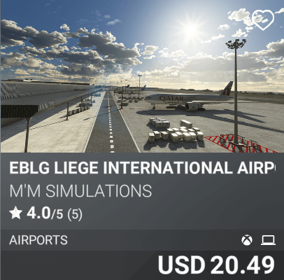 EBLG Liege International Airport by M'M Simulations USD 20.49