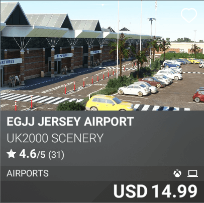 EGJJ Jersey Airport by UK2000 Scenery USD 14.99