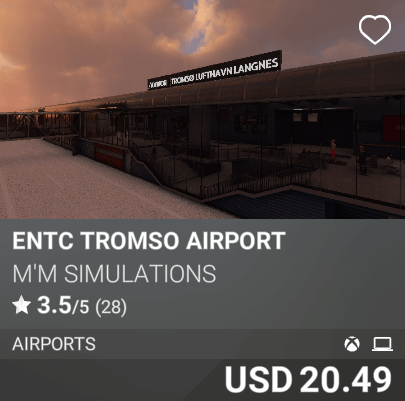 ENTC Tromso Airport by M'M Simulations USD 20.49