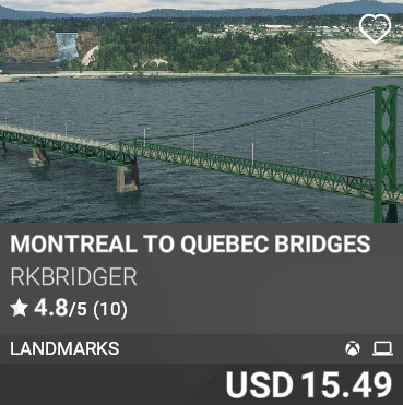 Montreal to Quebec Bridges by rkbridger. USD 15.49