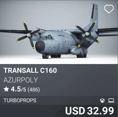 Transall C160 by AzurPoly. USD 32.99