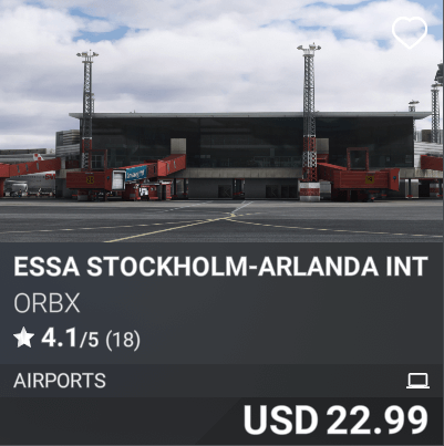 ESSA Stockholm-Arlanda International Airport by Orbx. USD 22.99