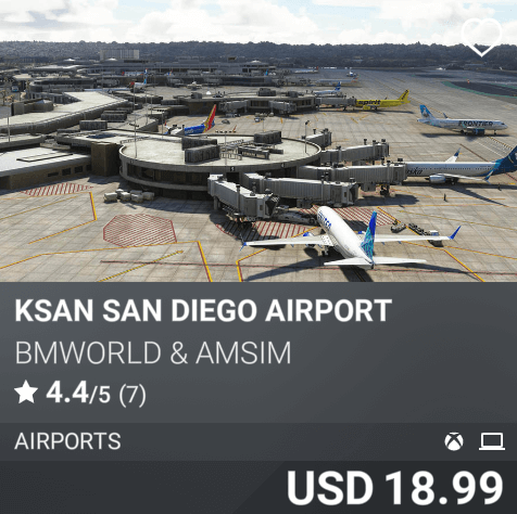 KSAN San Diego Airport by BMWorld & AmSim. USD 18.99