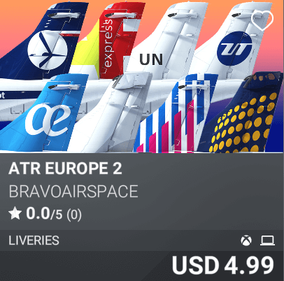 ATR EUROPE 2 by bravoairspace. USD 4.99