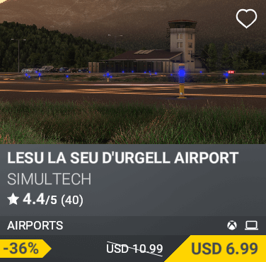 LESU La Seu d'Urgell Airport by Simultech. USD 10.99