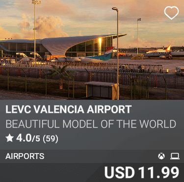 LEVC Valencia Airport by BEAUTIFUL MODEL of the WORLD. USD 11.99