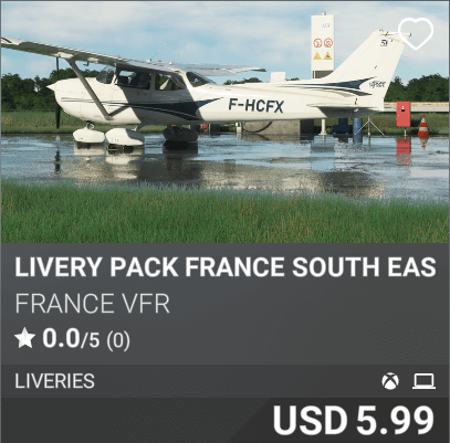 Livery Pack FRANCE South East by France VFR. USD 5.99