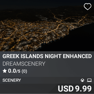 Greek Islands Night Enhanced by DreamScenery. USD 9.99