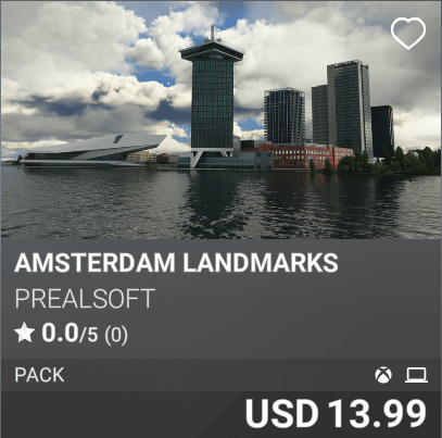 Amsterdam Landmarks by Prealsoft. USD 13.99