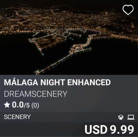 Málaga Night Enhanced by DreamScenery. USD 9.99