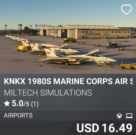 KNKX 1980s Marine Corps Air Station Miramar by Miltech Simulations. USD 16.49