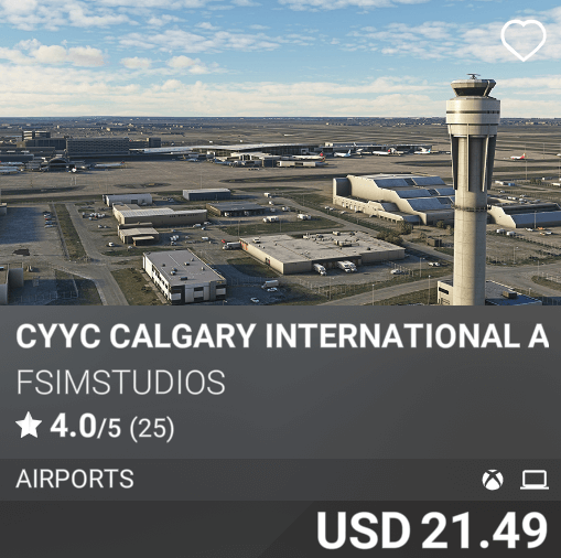 CYYC Calgary International Airport by FSimstudios. USD 21.49