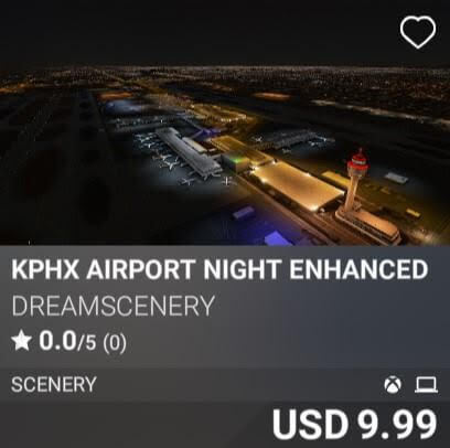 KPHX Airport Night Enhanced by DreamScenery. USD 9.99