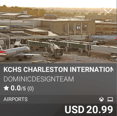 KCHS Charleston International Airport bby DOMINICDESIGNTEAM. USD 20.99