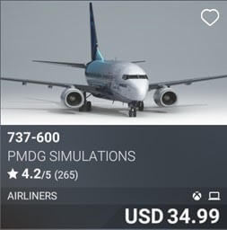 737-600 by PMDG Simulations. USD 34.99