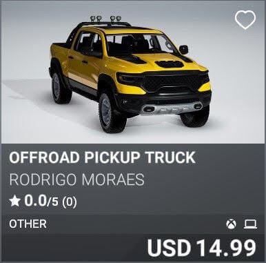 Offroad Pickup Truck by Rodrigo Moraes. USD 14.99