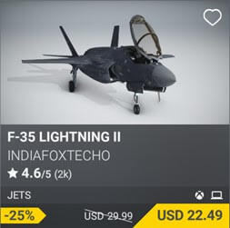F-35 Lightning II by IndiaFoxtEcho. USD 29.99 (on sale for 22.49)