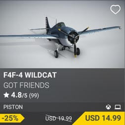 F4F-4 Wildcat by Got Friends. USD 19.99 (on sale for 14.99)