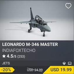 Leonardo M-346 Master by IndiaFoxtEcho. USD 24.99 (on sale for 19.99)