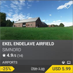 EKEL Endelave Airfield by SimNord. USD 7.99 (on sale for 5.99)