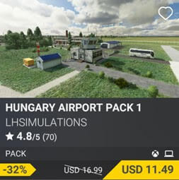 Hungary Airport Pack 1 by LHSimulations. USD 16.99 (on sale for 11.49)