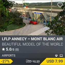 LFLP Annecy – Mont Blanc Airport by BEAUTIFUL MODEL of the WORLD. USD 10.99 (on sale for 7.99)