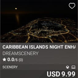 Caribbean Islands Night Enhanced by DreamScenery. USD 9.99