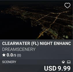 Clearwater (FL) Night Enhanced by DreamScenery. USD 9.99