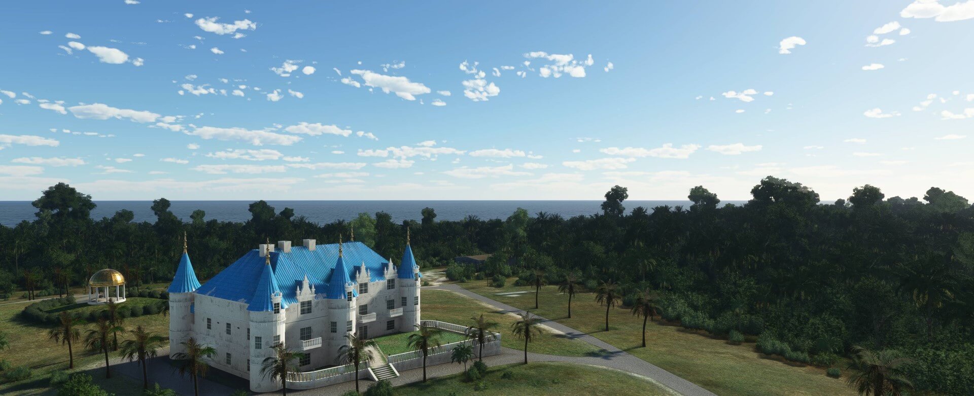 A screenshot showing a new handcrafted point of interest from World Update 16: Caribbean