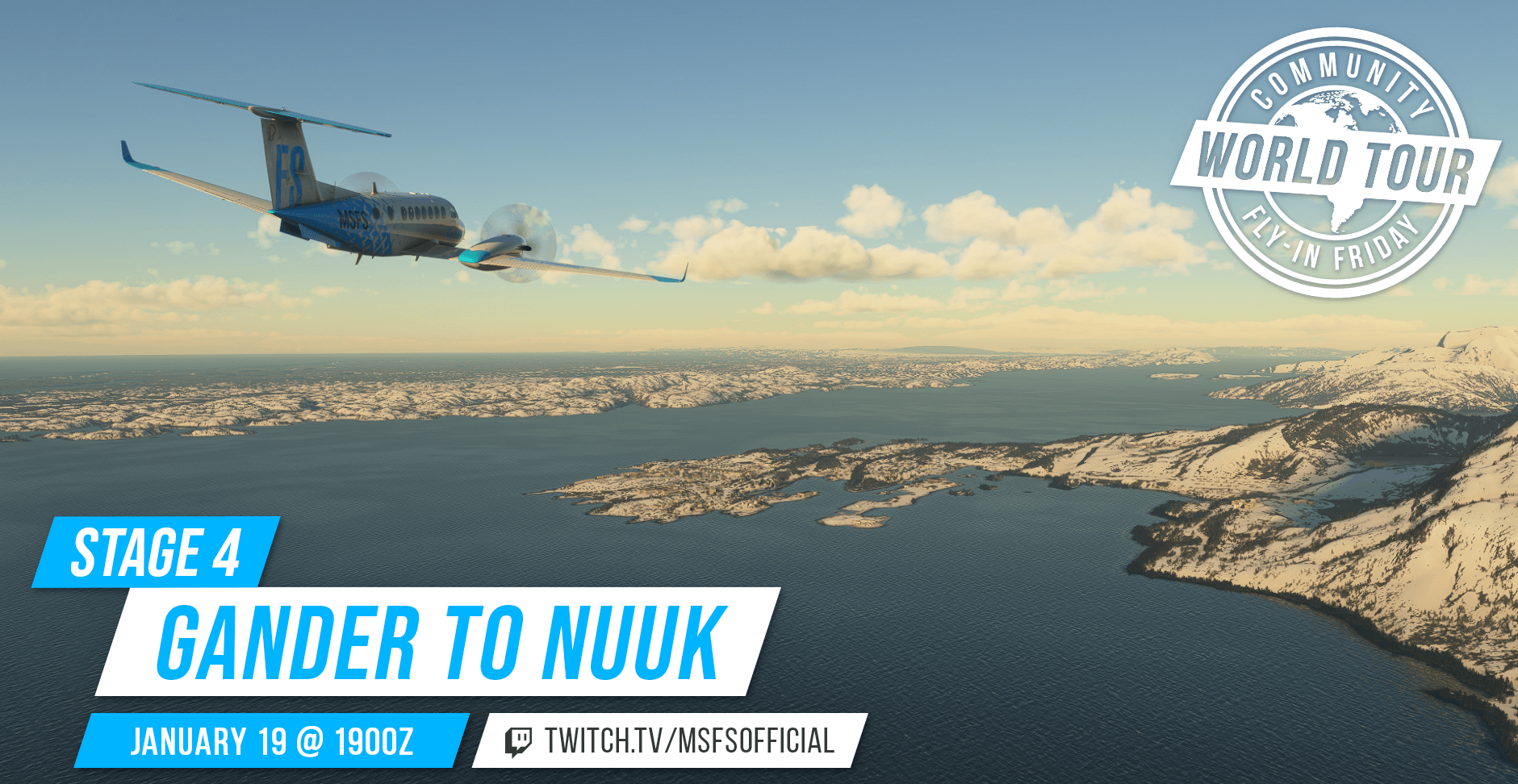 Fly-In Friday Community World Tour. Stage 4 - Gander to Nuuk