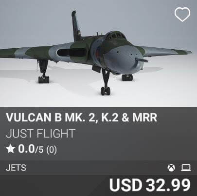 Vulcan B Mk. 2, K.2 & MRR by Just Flight. USD 32.99