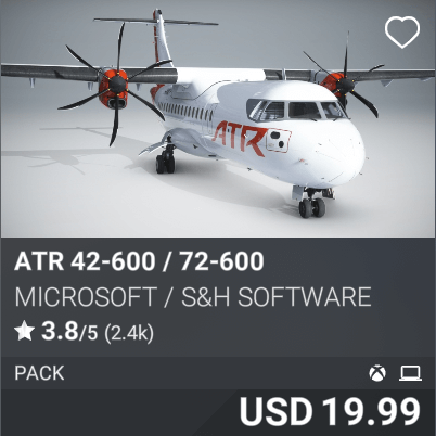 ATR 42-600 / 72-600 by Microsoft / S&H Software. USD 19.99