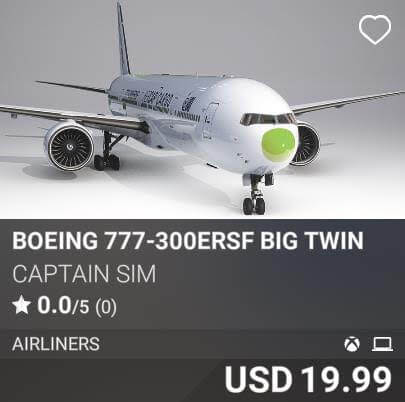 Boeing 777-300ERSF Big Twin by Captain Sim. USD 19.99
