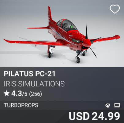 Pilatus PC-21 by IRIS Simulations. USD 24.99