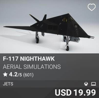 F-117 NightHawk by Aerial Simulations. USD 19.99