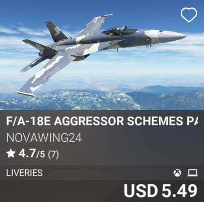 F/A-18E Aggressor Schemes Part 2 by Novawing24. USD 5.49