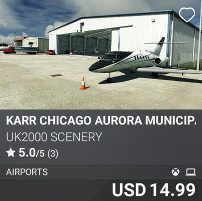 KARR Chicago Aurora Municipal Airport by UK2000 Scenery. USD 14.99