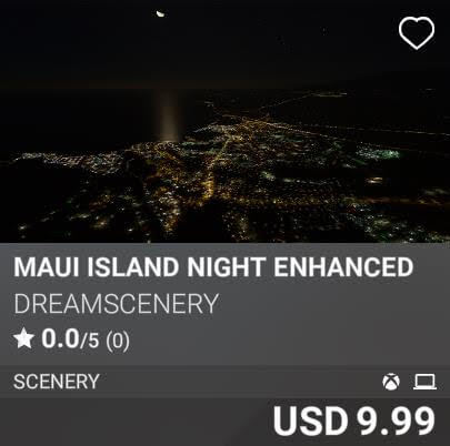 Maui Island Night Enhanced by DreamScenery. USD 9.99