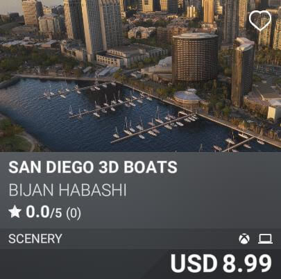 San Diego 3D Boats by Bijan Habashi. USD 8.99