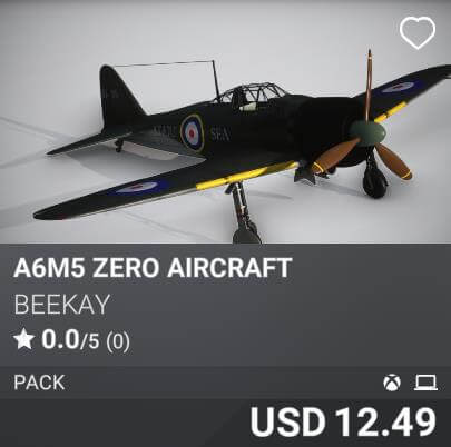 A6M5 Zero Aircraft by BeeKay. USD 12.49