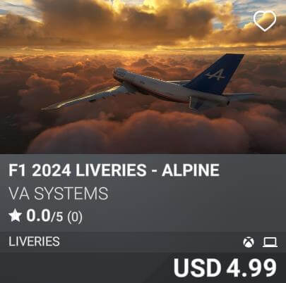 F1 2024 Liveries - Alpine by VA SYSTEMS. USD 4.99