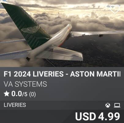 F1 2024 Liveries - Aston Martin by VA SYSTEMS. USD 4.99