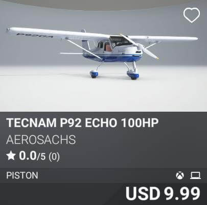 Tecnam P92 Echo 100HP by AeroSachs. USD 9.99