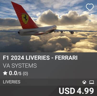 F1 2024 Liveries - Ferrari by VA SYSTEMS. USD 4.99