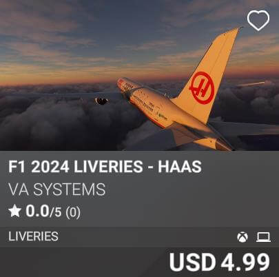 F1 2024 Liveries - HAAS by VA SYSTEMS. USD 4.99