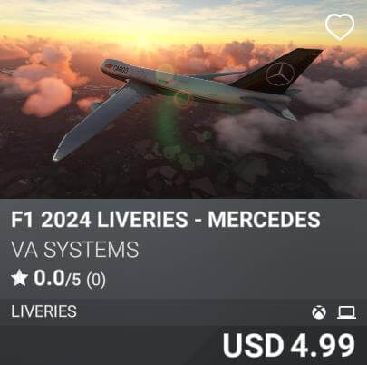 F1 2024 Liveries - Mercedes by VA SYSTEMS. USD 4.99